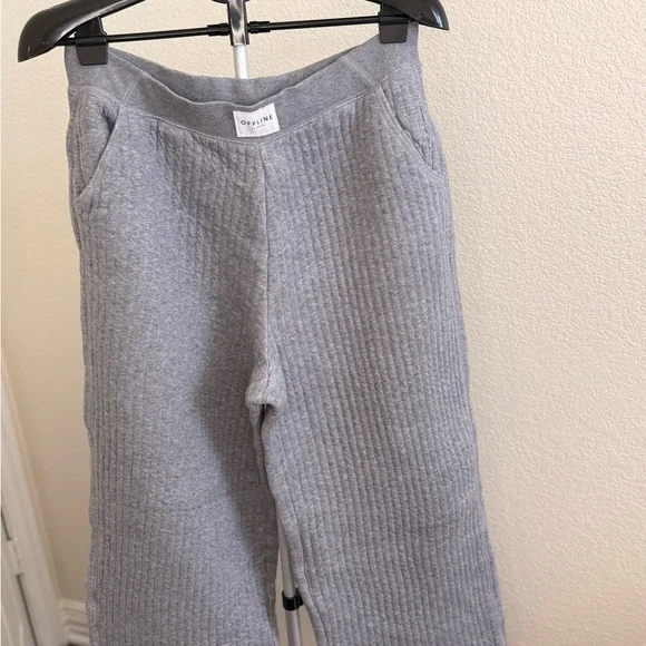 Gray Wide Leg Knit Pants - Picture 3 of 4